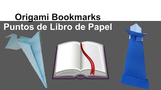 How to Make an Origami Paper Bird and a Lighthouse Bookmark - Punto de Libro de Papel: Grulla y Faro