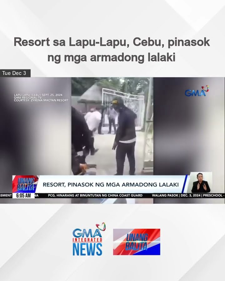 Resort sa Lapu-Lapu, Cebu, pinasok ng mga armadong lalaki | Unang Balita