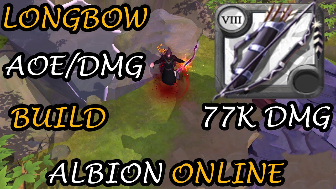Longbow AOE Damage Build Albion Online (Arena) 77K DMG YouTube