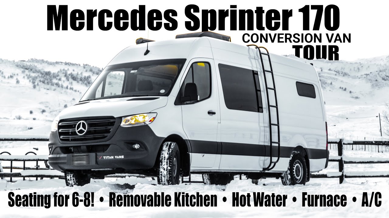 Mercedes Benz Sprinter 170 · Conversion Van Tour · Seating for up to 8  people! · Heating & A/C · 