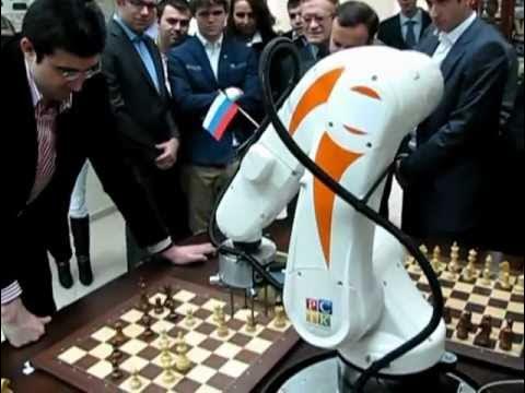 Chess Terminator' robot takes on former champ Kramnik in blitz match