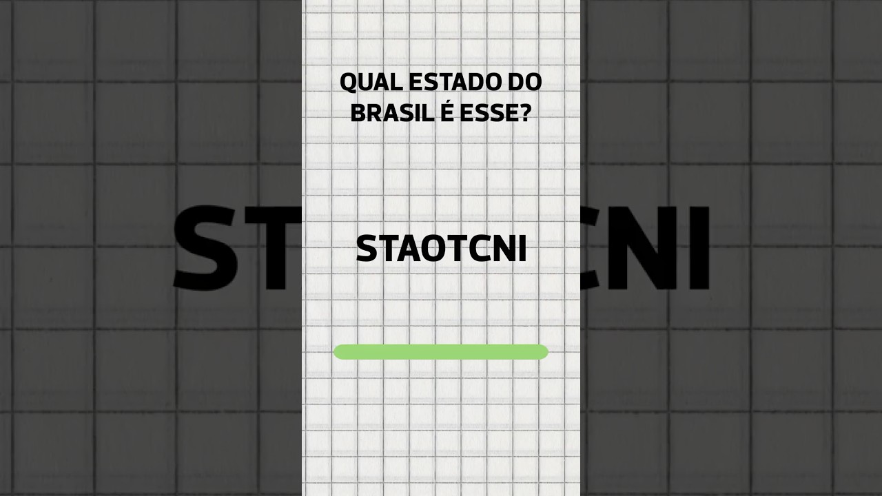 Adivinhe 3 ESTADOS do BRASIL nessas PALAVRAS EMBARALHADAS! #geografia #brasil #quiz #bandeiras