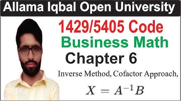 1429 Code Chapter 6 Guess Paper | AIOU Course Code 1429 Business Math Solved Guess Paper