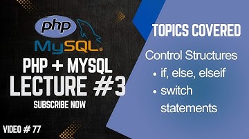 PHP Control Structures Explained | if, else, switch Statements for Beginners