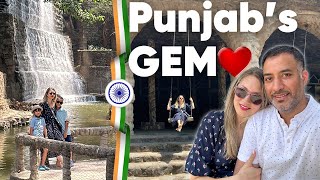 Foreigner Exploring Quirky Rock Garden of Chandigarh