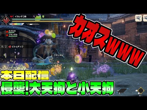 モンハンライズ】新イベクエはカオスな最大最小金冠闘技場！？「大天狗と小天狗」初見【MHRise】