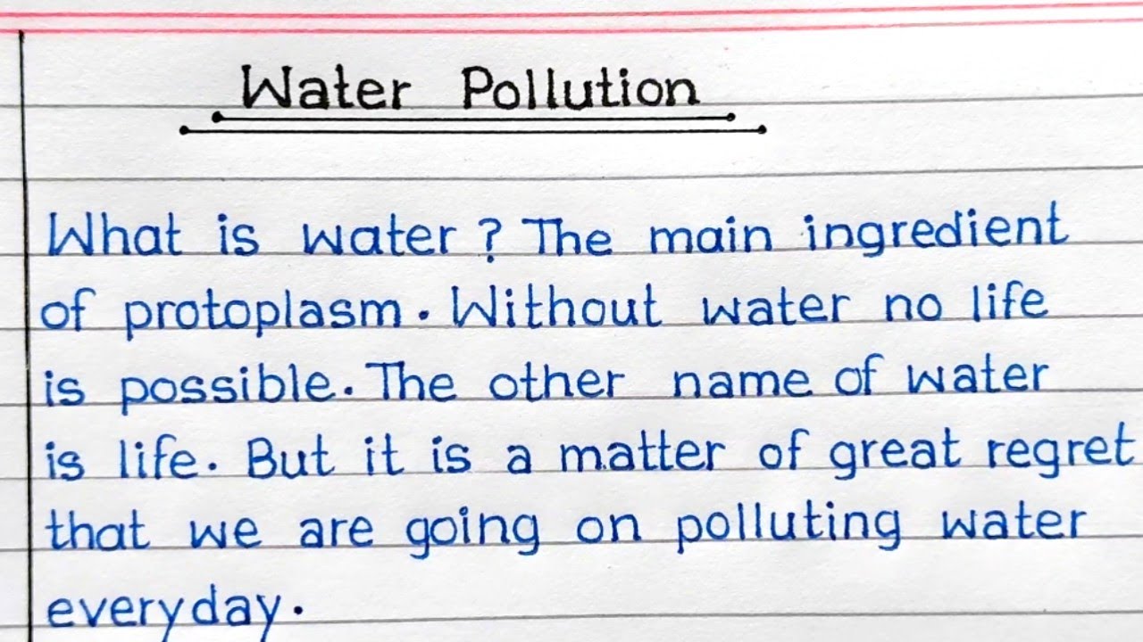 water pollution essay in english easy language