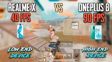 Realme X vs Oneplus 8 1v1 TDM | 40 Fps vs 90 Fps | Low end vs High End Device | Pubg Mobile TDM |