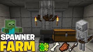 Easy Skeleton and Zombie Mob Spawner XP Farm | Minecraft 1.21 Tutorial
