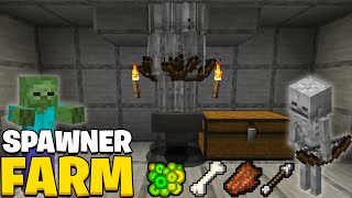 Easy Skeleton and Zombie Mob Spawner XP Farm | Minecraft 1.20.5 Tutorial