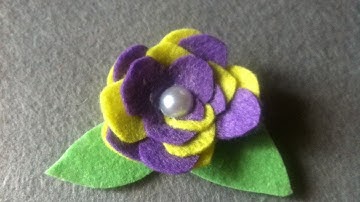 How To Make A Purple And Yellow Felt Flower - DIY Crafts Tutorial - Guidecentral