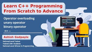 #45 Operator overloading | unary operator binary operator | ++ -- | types of operator overloading