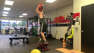 Side to Side Medball Overhead Stomp