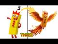 Numberblocks Turn Into Flying Creatures ✨🕊️ Learn to Count with Sky Adventure for Kids