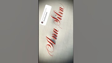 Copperplate calligraphy, tutorial: how I write your name #ana #silva