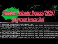 Cyber Security - Bypass Windows Defender 2025 (Meterpreter Reverse Shell)