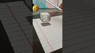 Floating 🛸Cube illusion 😱Drawing | Anamorphic illusion #shorts #viralshorts #illusion Wealth