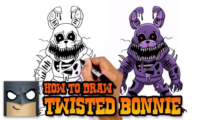 COMO DESENHAR NIGHTMARE BONNIE - FIVE NIGHTS AT FREDDY'S #fnaf #nightmare  #bonnie 