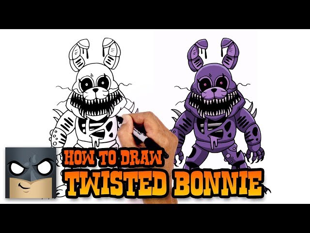 Como PINTAR a 😱TWISTED BONNIE🐰 de FIVE NIGHTS AT FREDDYS/How to PAINT  TWISTED BONNIE 