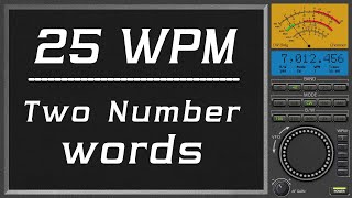 25wpm Two number words, morse code course