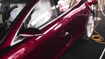 Tesla Motors Model S featuring a 17 inch screen powered by NVIDIA-- CES 2011!