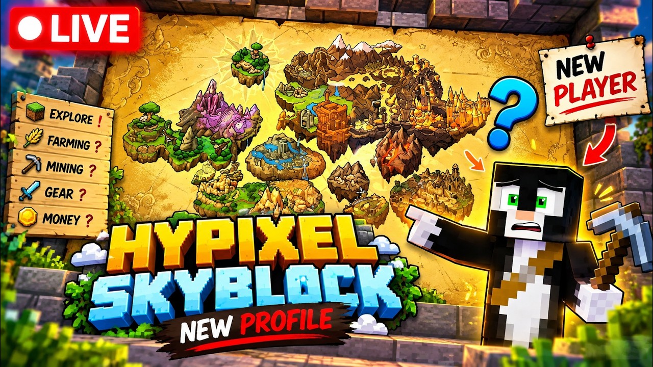 CHILL VIBES & SKYBLOCK GRIND! 🎮 Playing With Viewers | Hypixel Live ...
