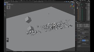 Daily Blender Blog : Stacked Rigid Body Setup using Array Modifiers