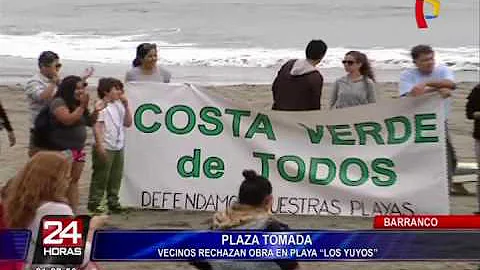 Barranco: vecinos protestan  en defensa de la playa Los Yuyos