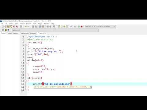 how to find palindrome in C | palindrome number program in C # ...
