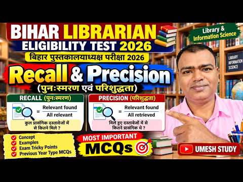 Unit-2.15 Recall & Precision in Library Science thumbnail