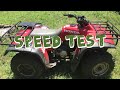 Honda Fourtrax 300 Speed Test