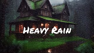 Heavy Rain in a Cozy Cabin | Rain Sounds for Sleeping, Relaxing, Studying, Insomnia