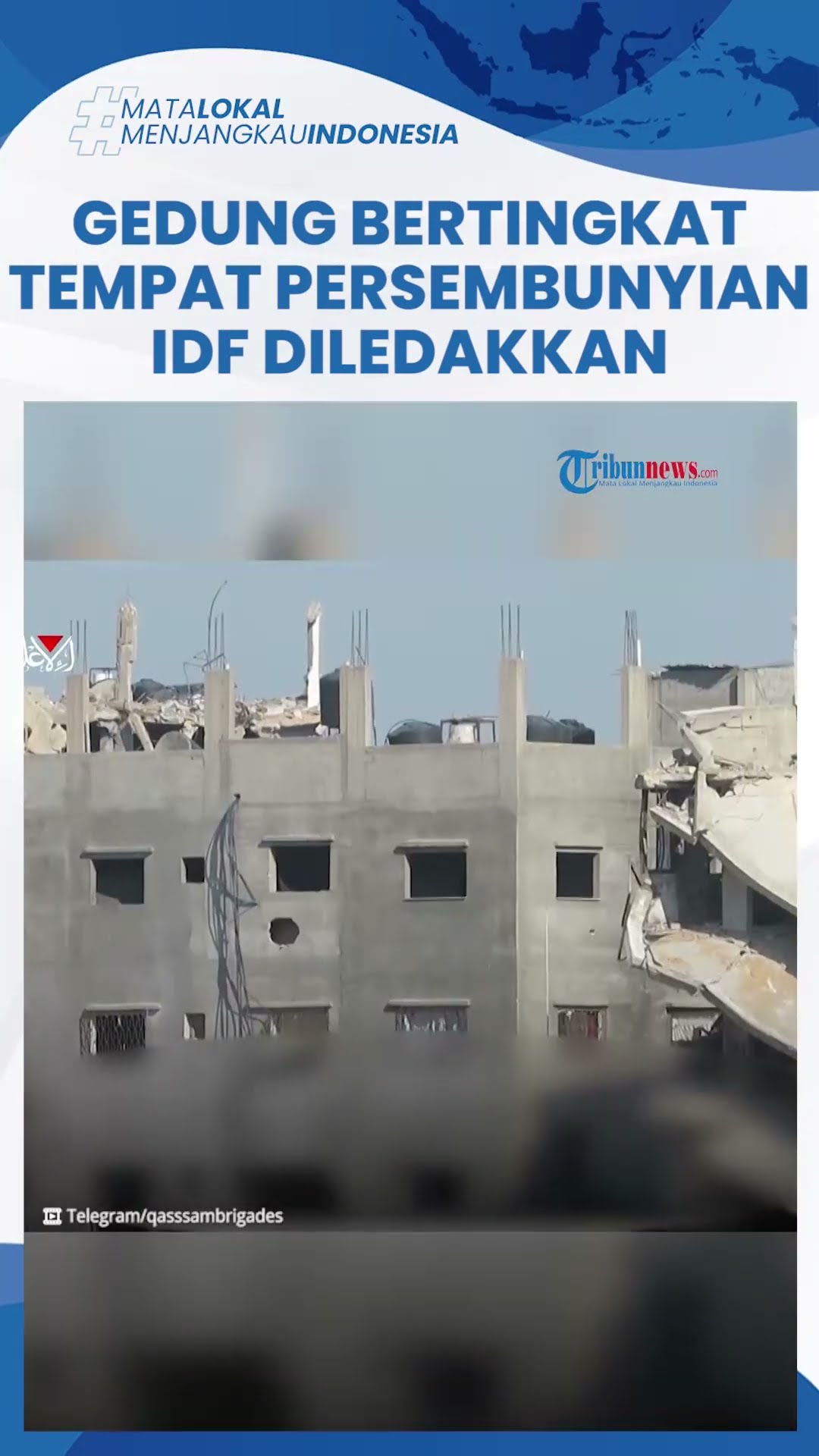 Detik-detik Brigade Al-Qassam Ledakkan Gedung Bertingkat Tempat Persembunyian Tentara Israel