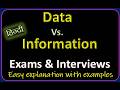 Data and Information with Examples in Hindi, Difference between Data and Information,
