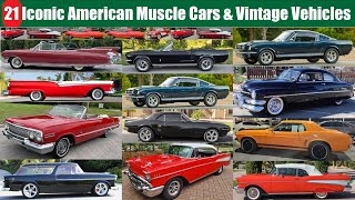 21 Iconic American Muscle Cars & Vintage Vehicles Cadillac, Mustang, Corvette, For Sale || 2025