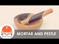 Turning a wooden mortar and pestle on the lathe Turning a wooden mortar and pestle on the lathe