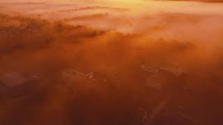 Bukiskes (Vilnius) Early Foggy Morning (Aerial time lapse) - DJI Mavic Mini
