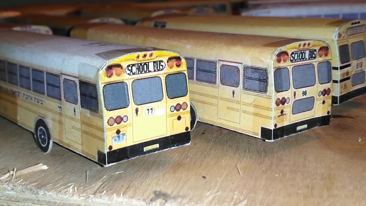 how to make a paper school bus