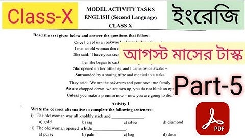 model activity task class 10 english part 5 || class 10 model activity task english part 5