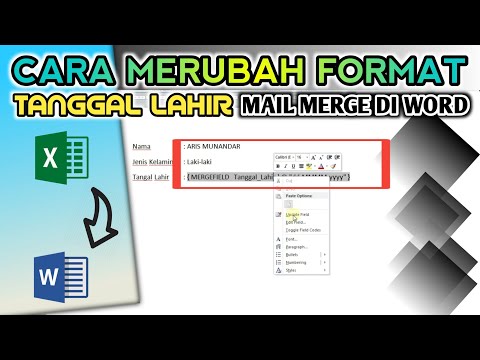 Cara Merubah Format Tanggal Lahir Mail Merge di Word