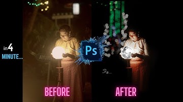 GLOWING MOON | PHOTOSHOP TUTORIAL BEFOR AND AFTER