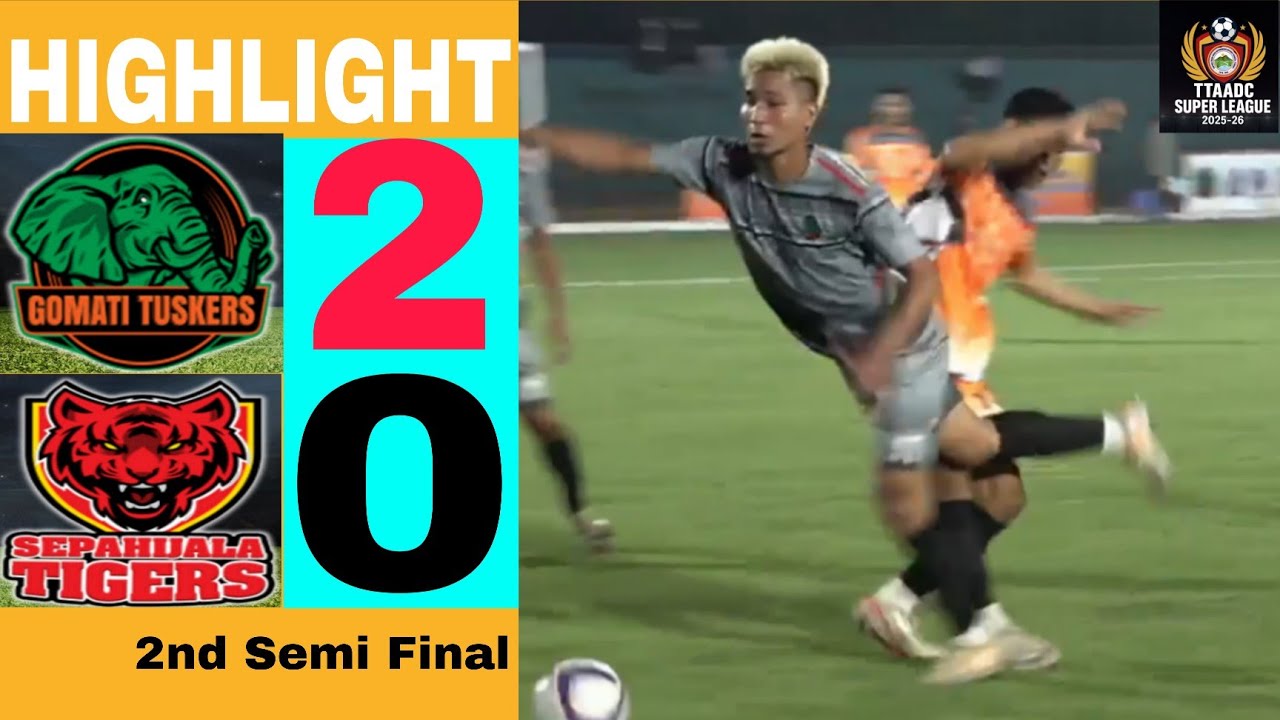 HIGHLIGHTS | Gomati Tuskers & Sepahijala Tigers | 2nd Semi Final | TTAADC Super League season 2 