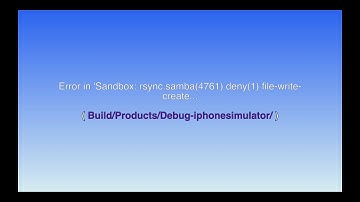 IOS Swift : Solve Error Sandbox: rsync.samba(4761) deny(1) file-write-create /Users/...