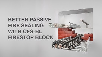 Switch to a simple & quick fix for passive fire sealing with the Hilti CFS-BL Firestop Block