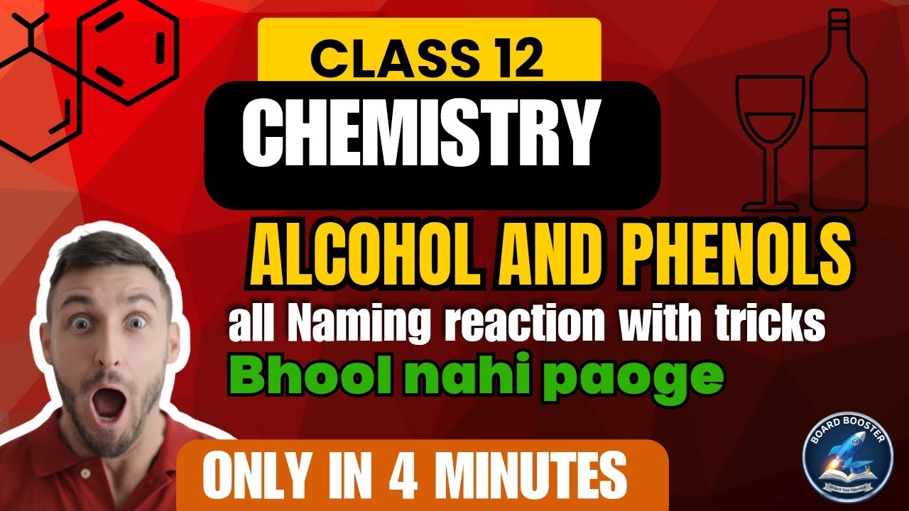 Alcohol and phenol all naming reactions | only in 4 mins 💀 | class 12 chemistry 