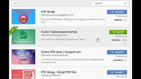 Google Fusion Table - Add Fusion Table Extension to Google Drive - Part I