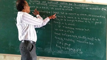 2 nd Bsc mathematics, Necessary and sufficient condition for subgroup