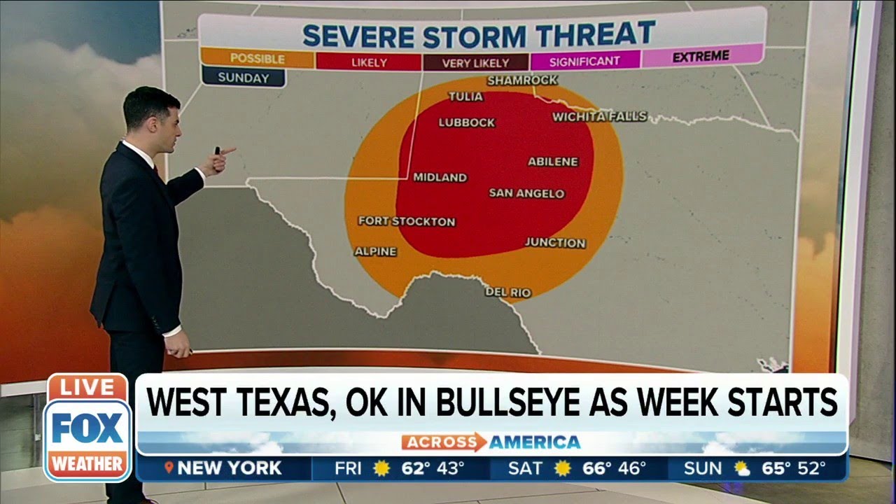Southern Plains Likely To See Severe Storms Next Week, Damaging Winds And Hail Possible