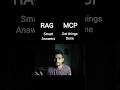 MCP vs RAG — What’s the real difference? #AI #RAG #MCP #ArtificialIntelligence #LLMs #AIagents #n8n