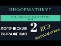 Задача 2 ЕГЭ Информатика